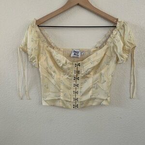 Princess Polly Yellow Floral Blouse